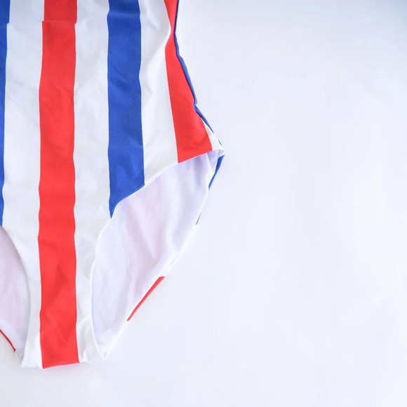 NWT Onia  Blue, Red & White Stripe One-Piece Bathing Suit Large - Picture 4 of 13